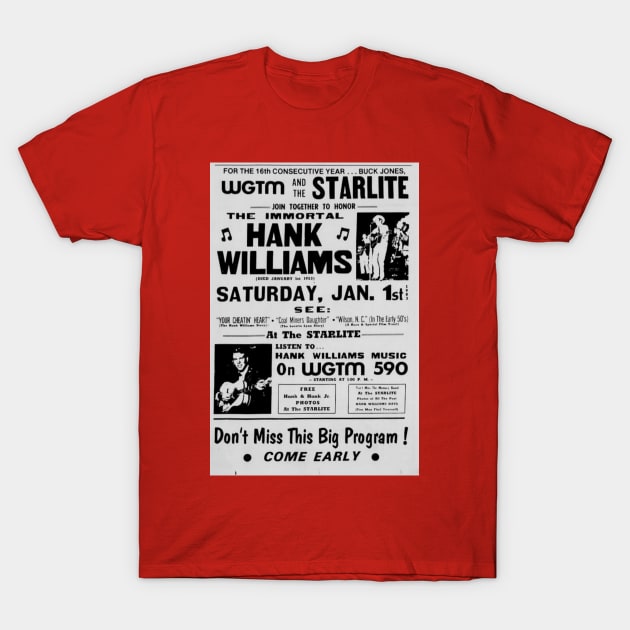 Hank Poster Starlite Drive In T-Shirt by greenporker